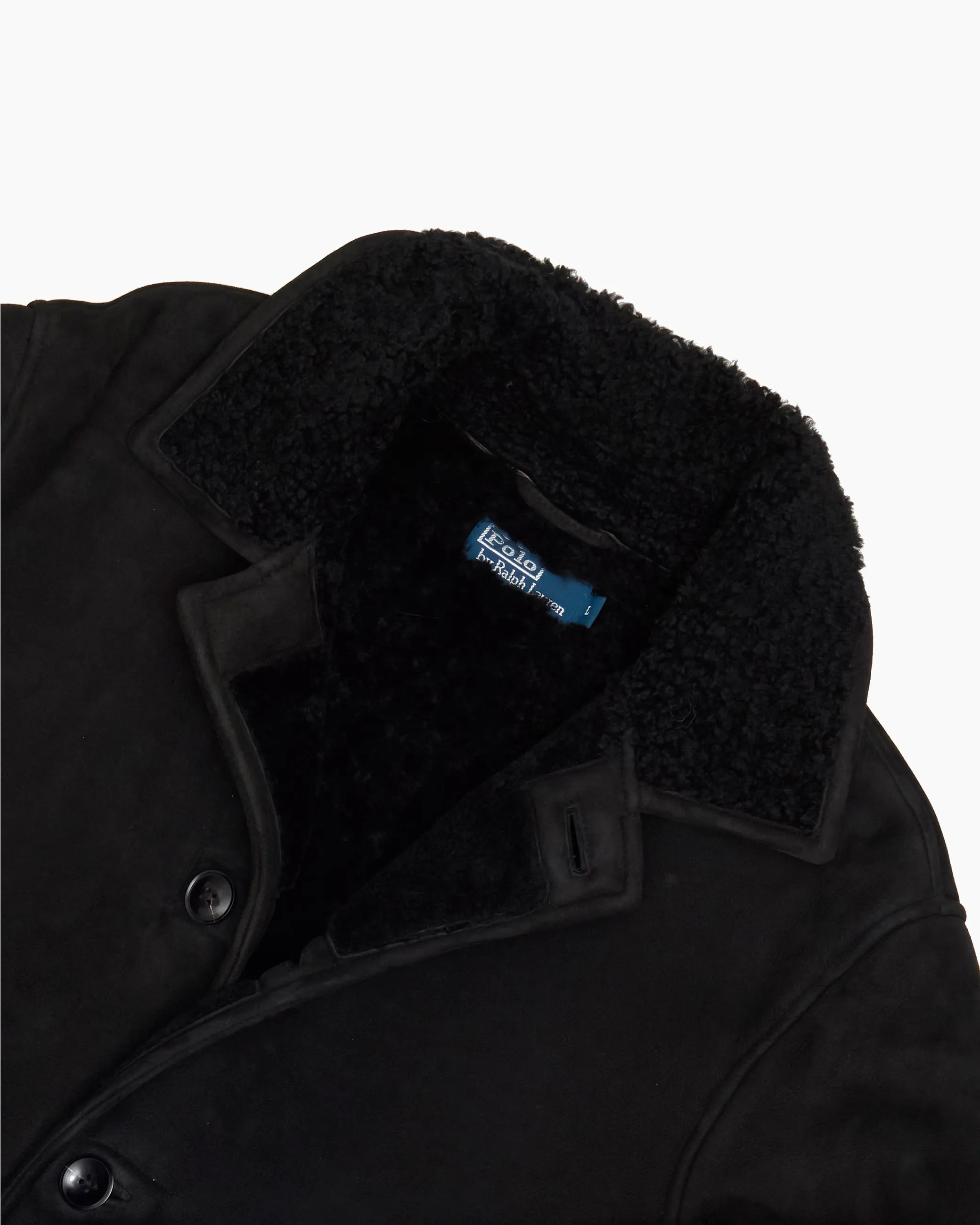 Vintage Ralph Lauren Black Sheepskin Coat sold by John Simons product image thumbnail 2