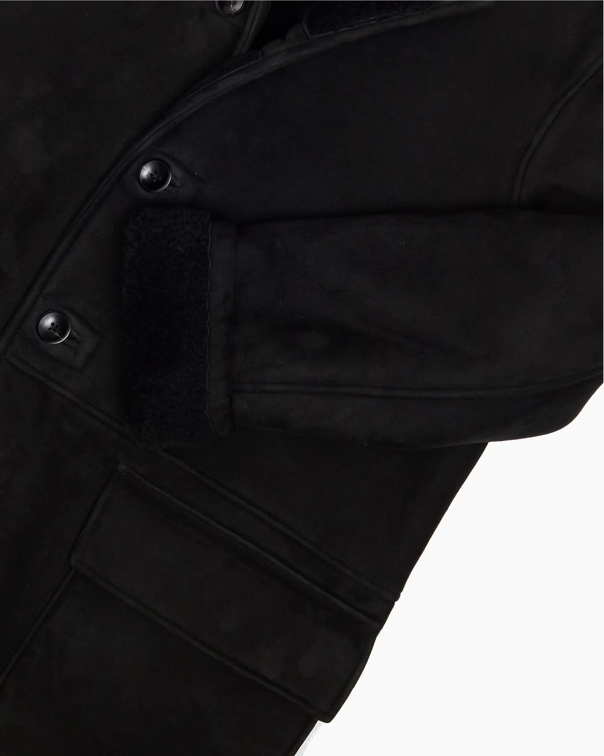 Vintage Ralph Lauren Black Sheepskin Coat sold by John Simons product image thumbnail 3