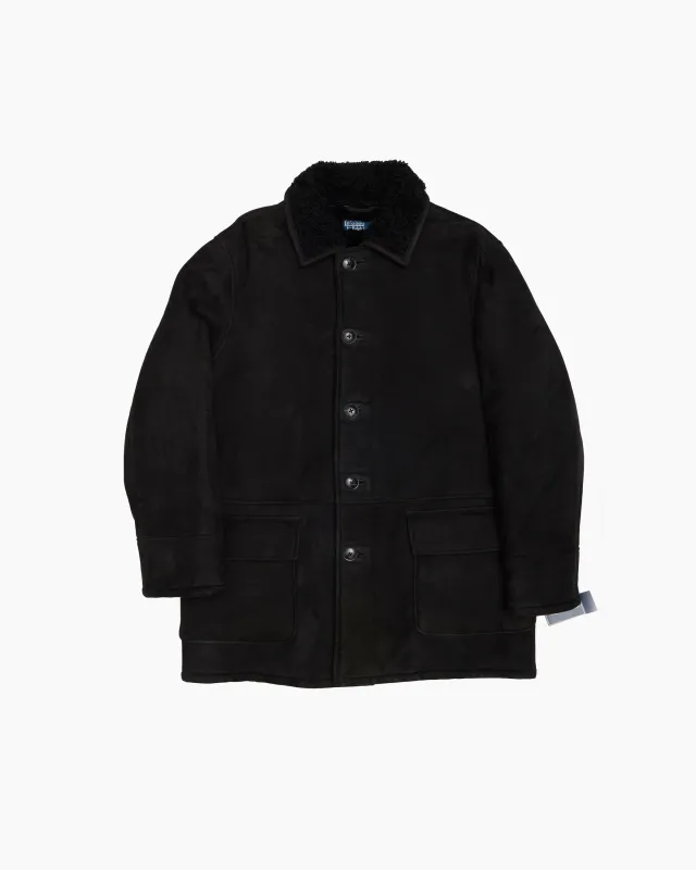 Vintage Ralph Lauren Black Sheepskin Coat sold by John Simons