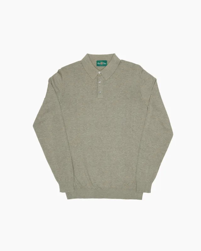 Landscape Mix Braddock Long Sleeve Polo Knit made by Alan Paine