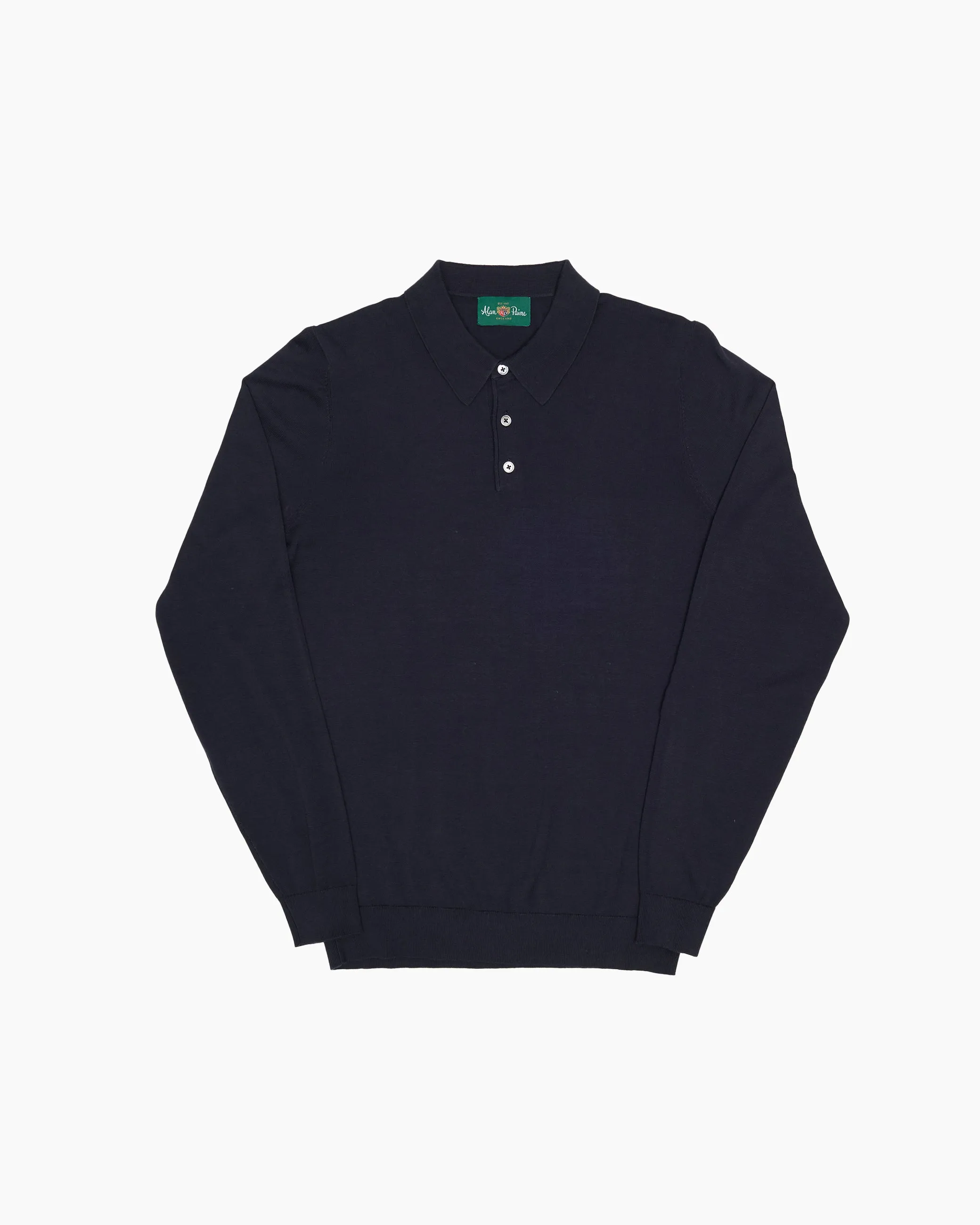 Dark Navy Mix Braddock Long Sleeve Polo Knit sold by John Simons