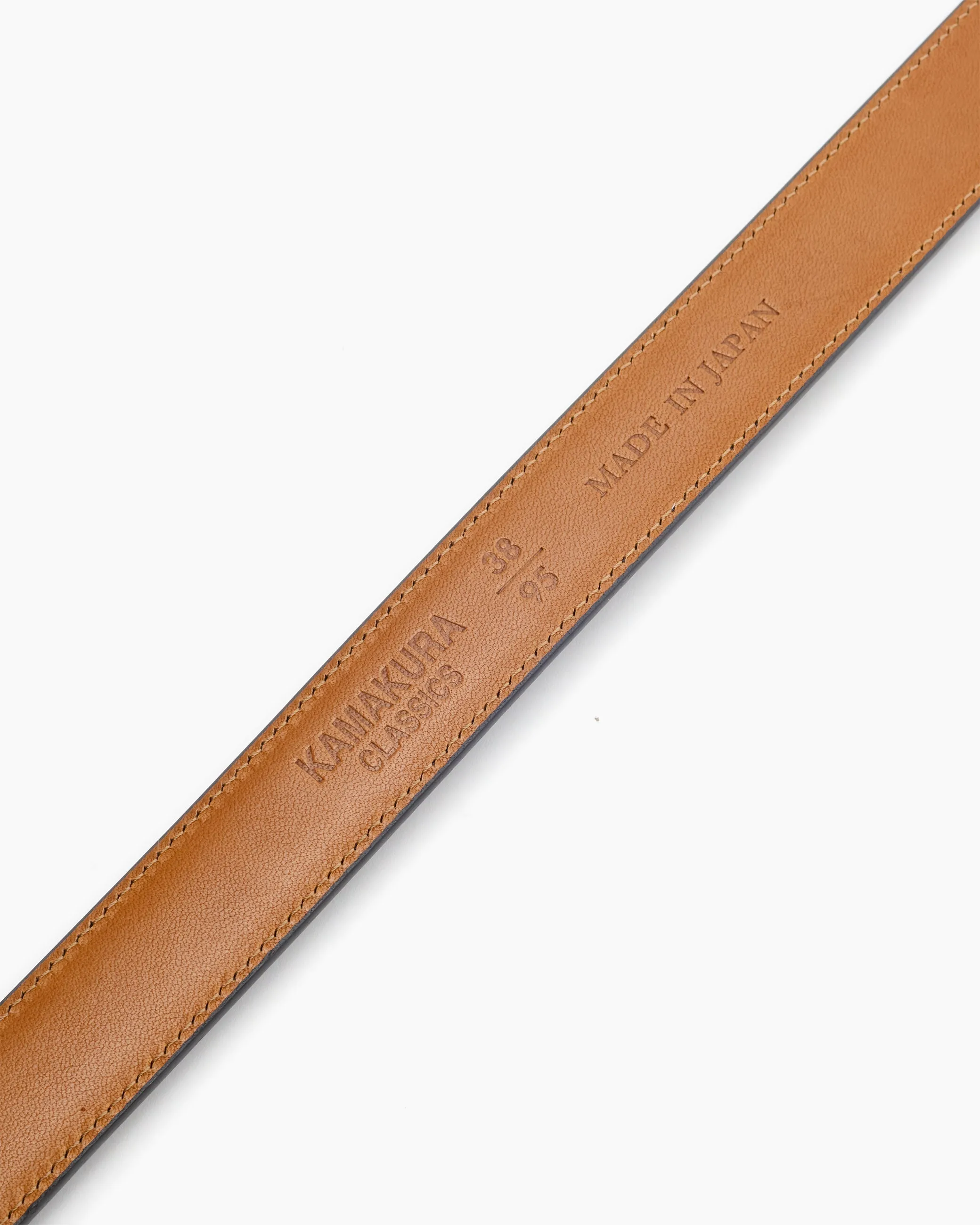Black Horseshoe Buckle Slim Leather Belt sold by John Simons product image thumbnail 4