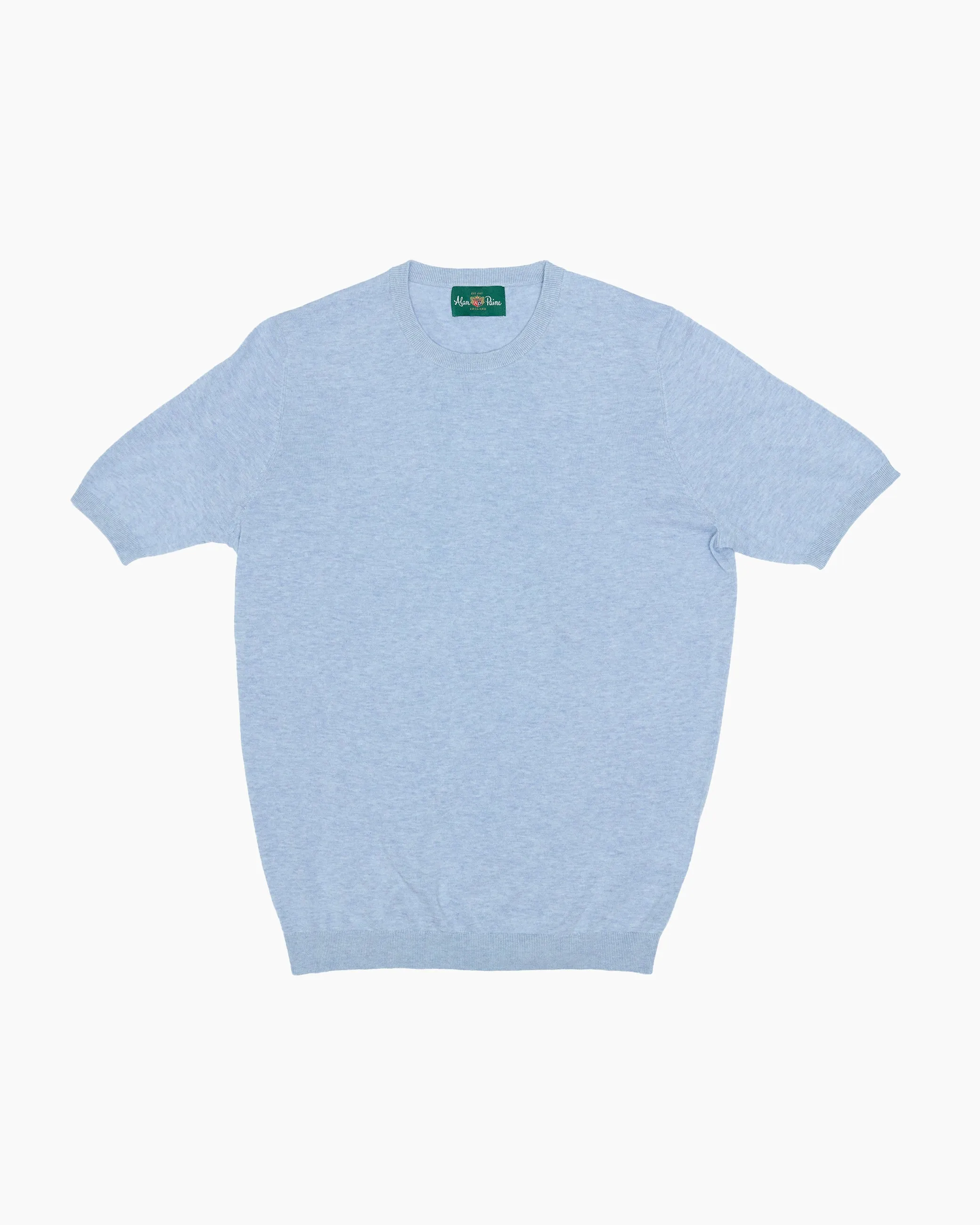 Steel Blue Mix Fairbourne Short Sleeve Crew Neck sold by John Simons