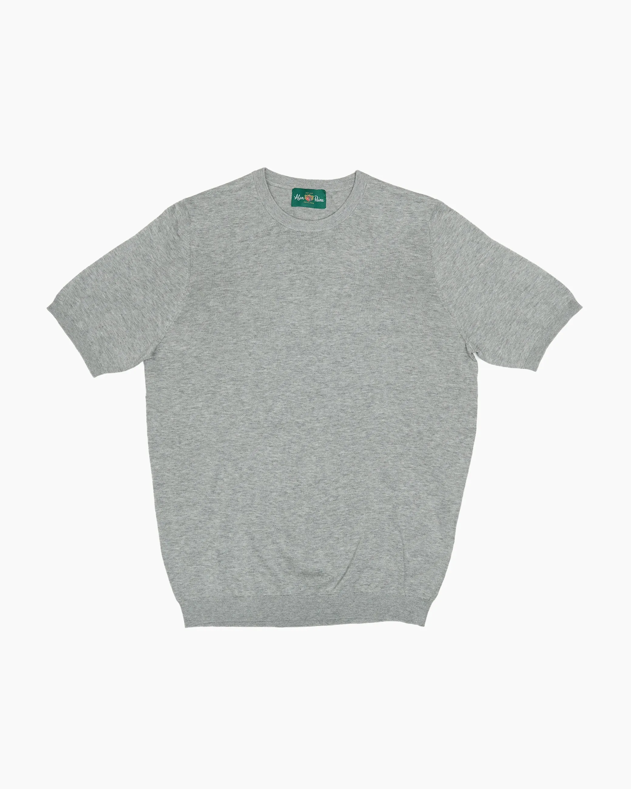 Light Grey Mix Fairbourne Short Sleeve Crew Neck sold by John Simons