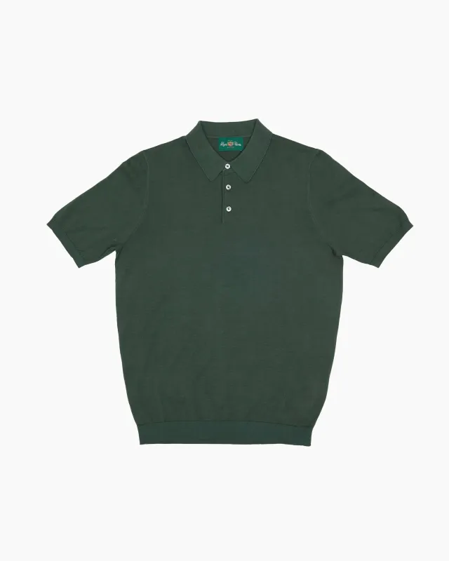 Alan Paine Green Paignton Short Sleeve Polo Shirt made by Alan Paine
