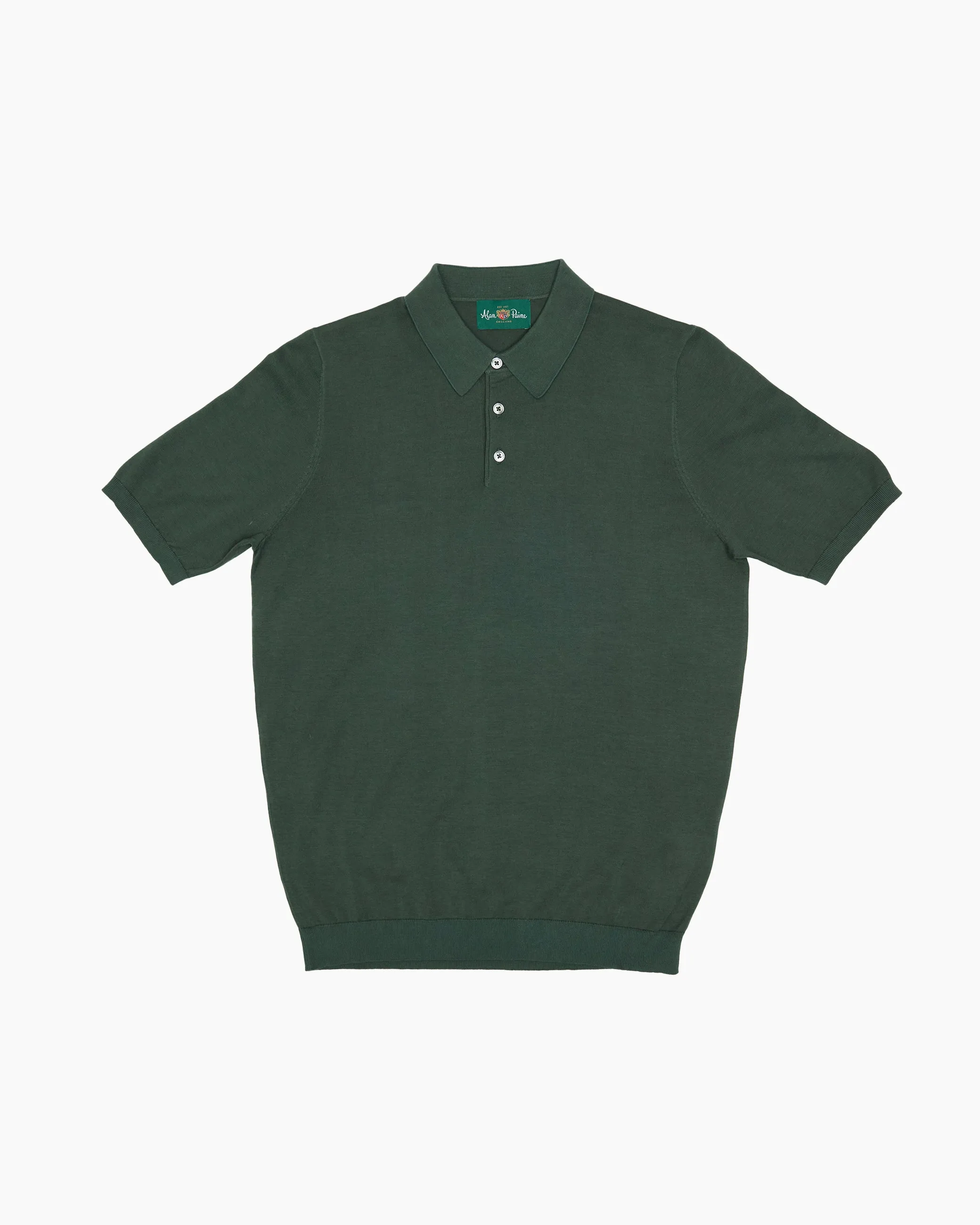 Alan Paine Green Paignton Short Sleeve Polo Shirt sold by John Simons
