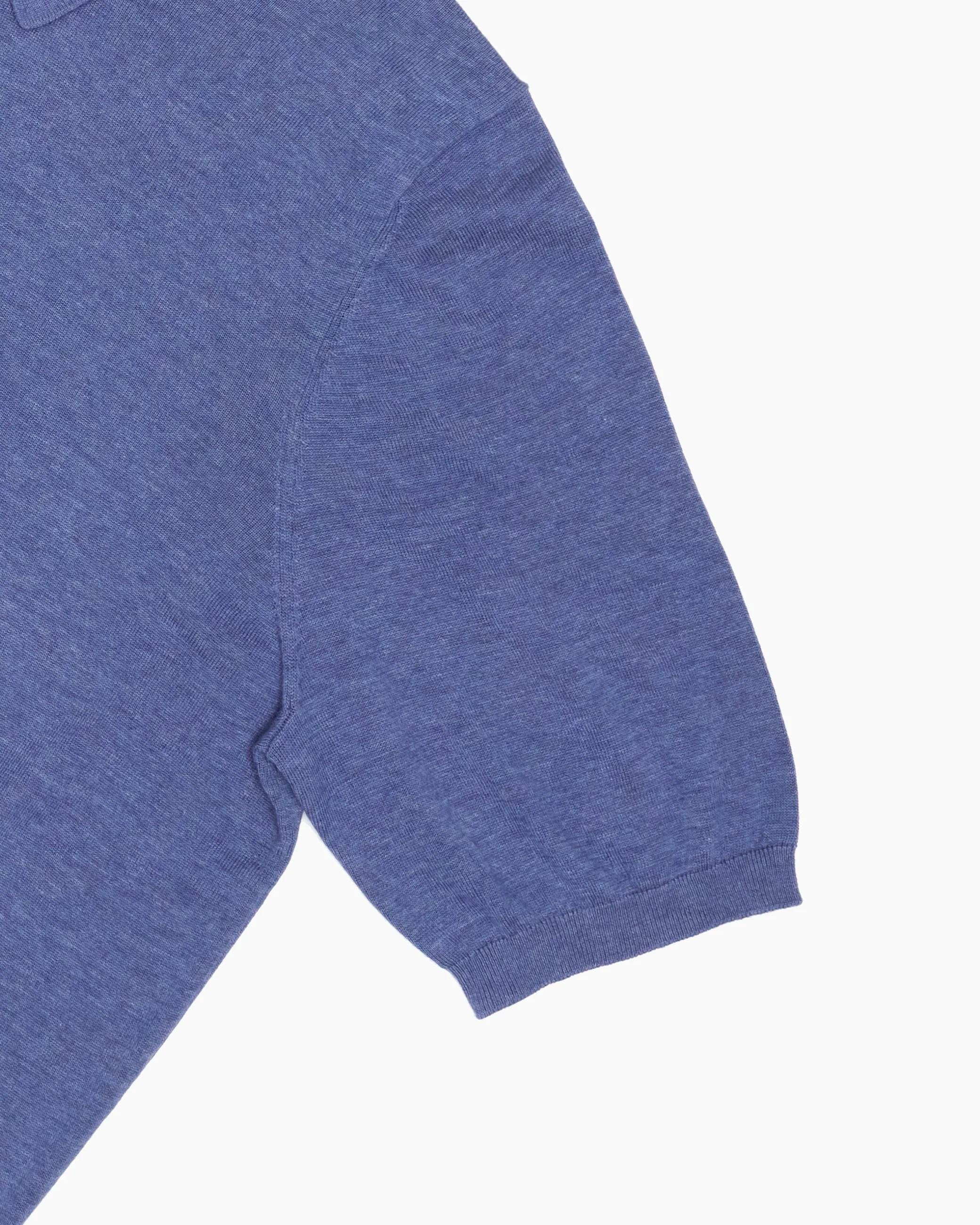 Indigo Mix Paignton Short Sleeve Polo Shirt sold by John Simons product image thumbnail 4