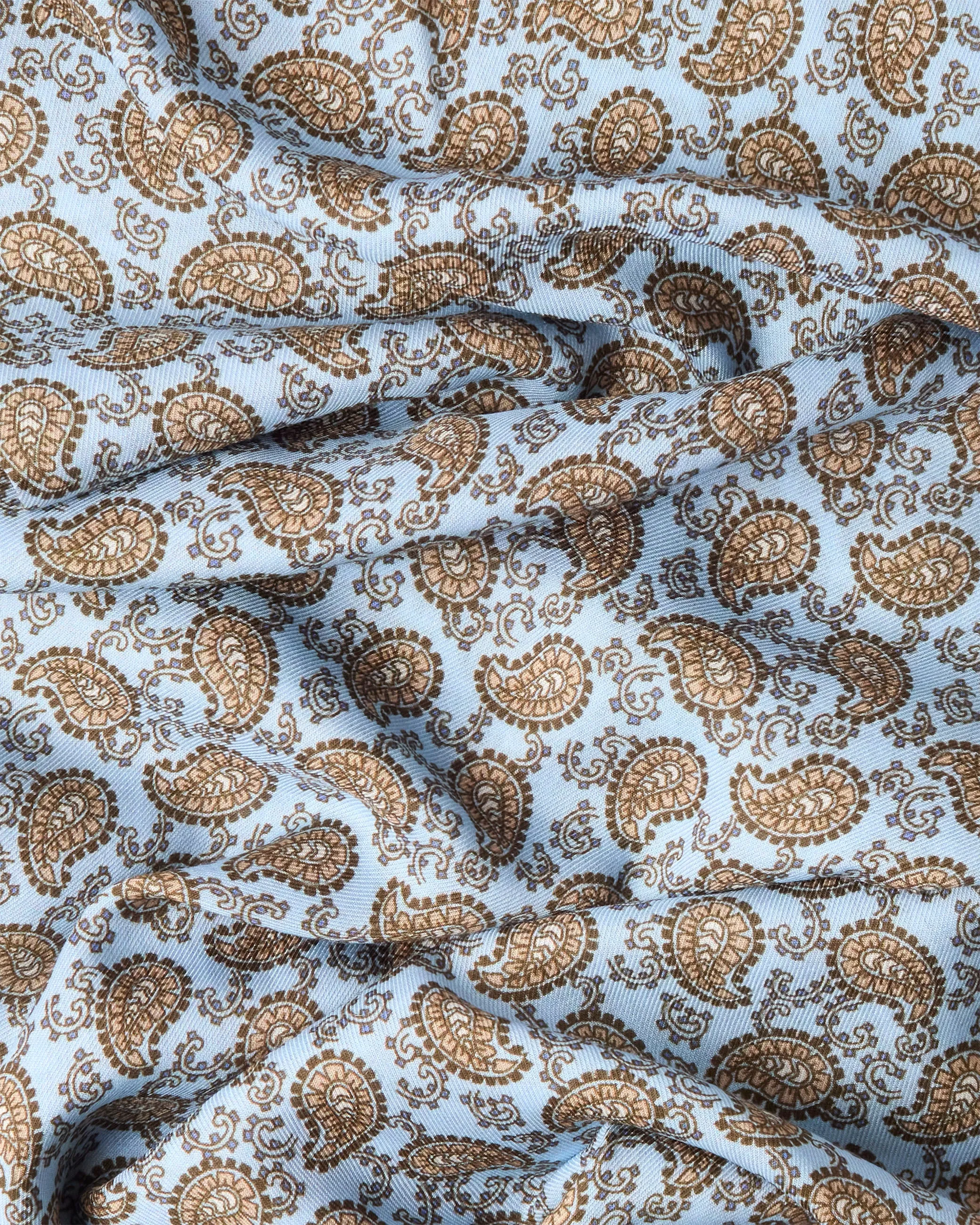 Sky Paisley Fringed Scarf sold by John Simons product image thumbnail 2