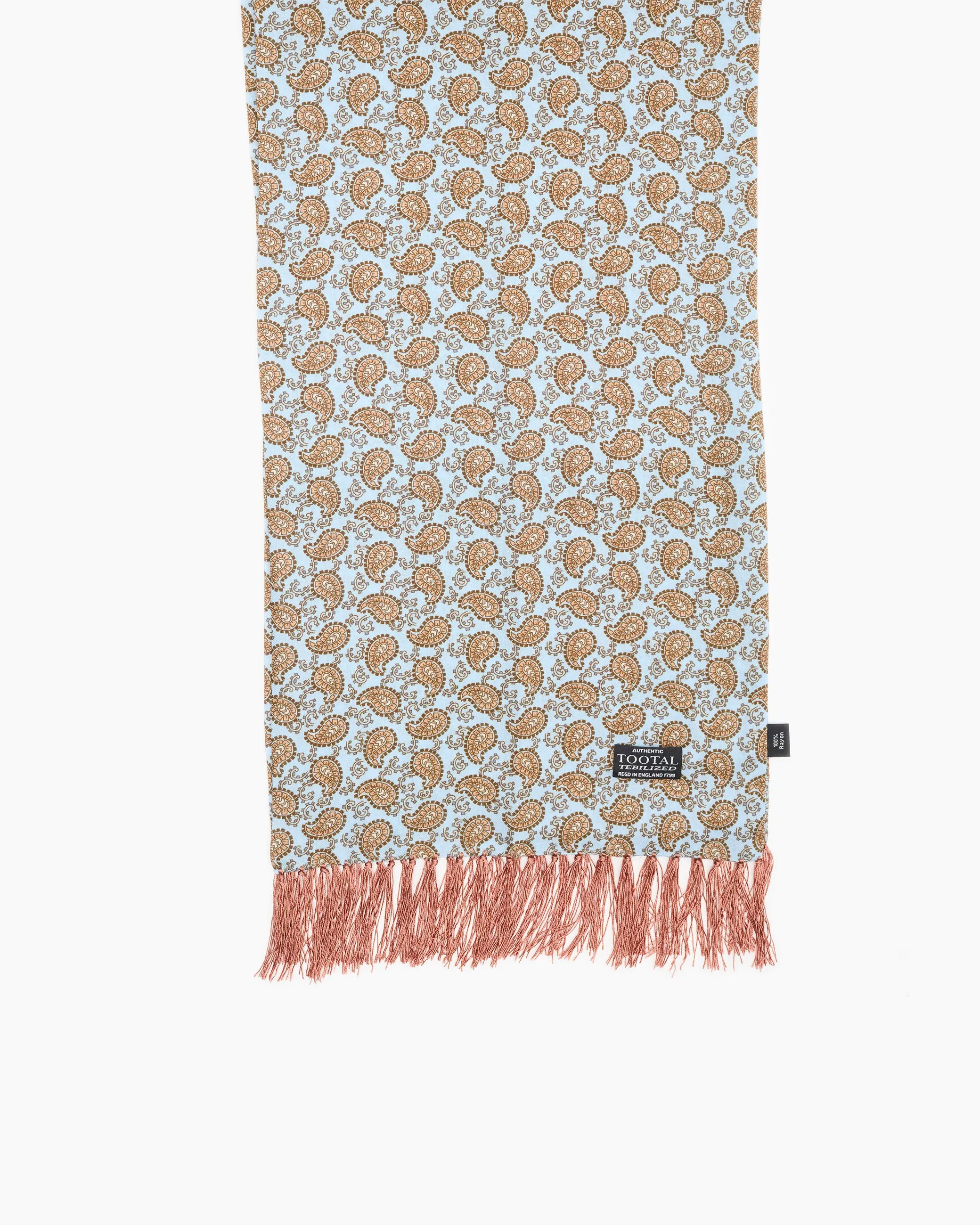 Sky Paisley Fringed Scarf sold by John Simons product image thumbnail 3