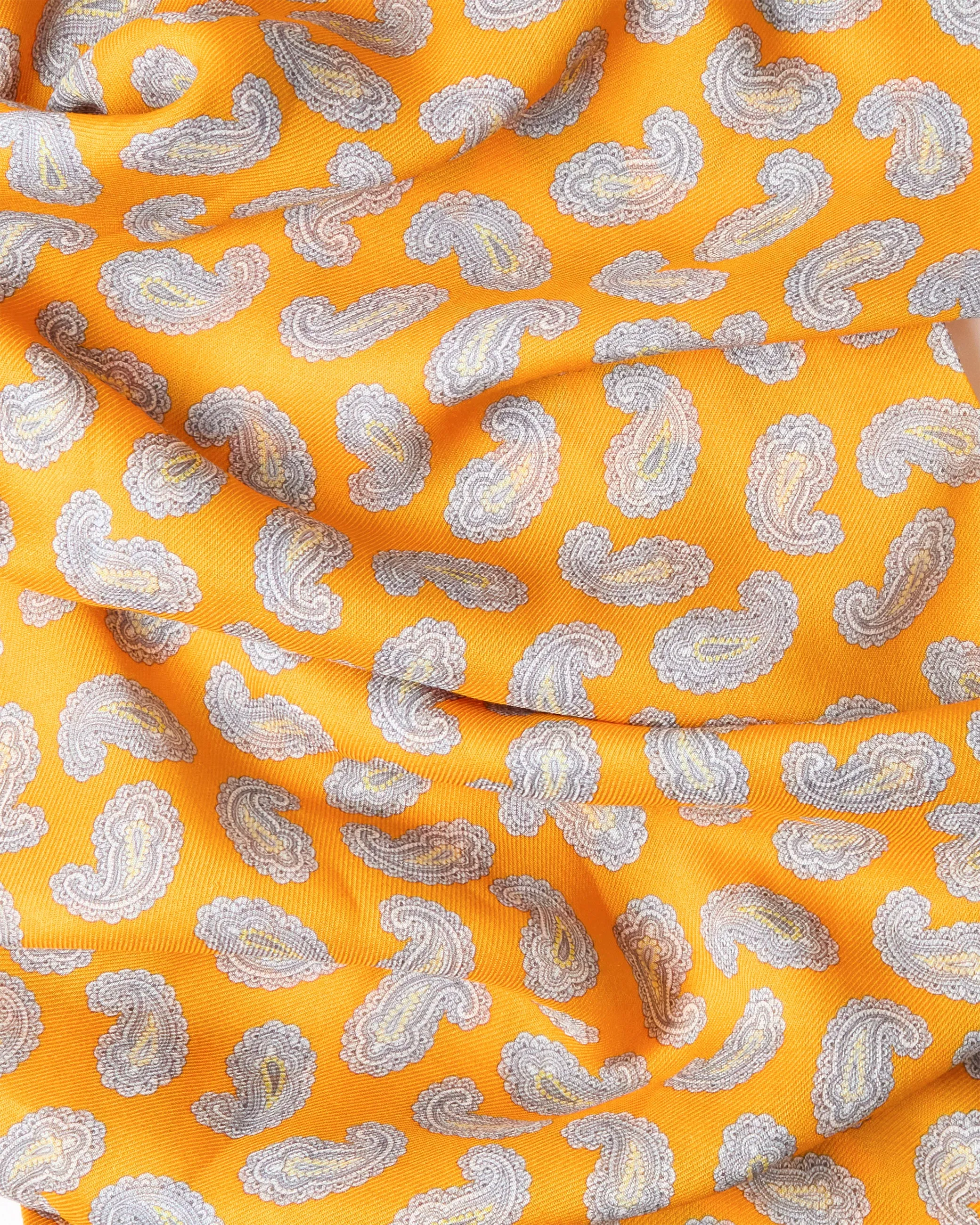 Gold Paisley Fringed Scarf sold by John Simons product image thumbnail 2