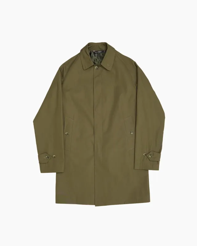 Olive Raincoat made by John Simons