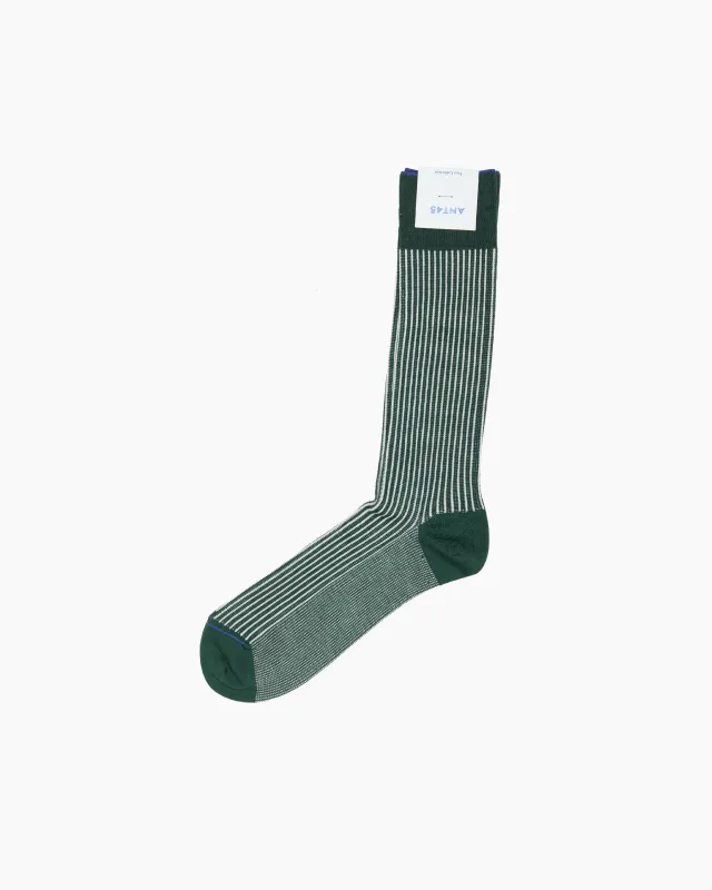 Green Capri Stripe Socks made by ANT45