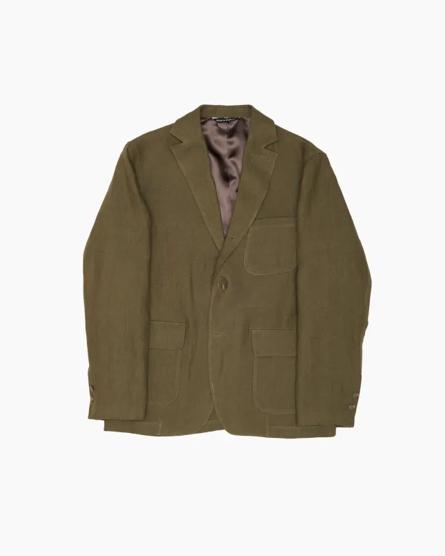 Olive Linen Ivy Jacket made by John Simons