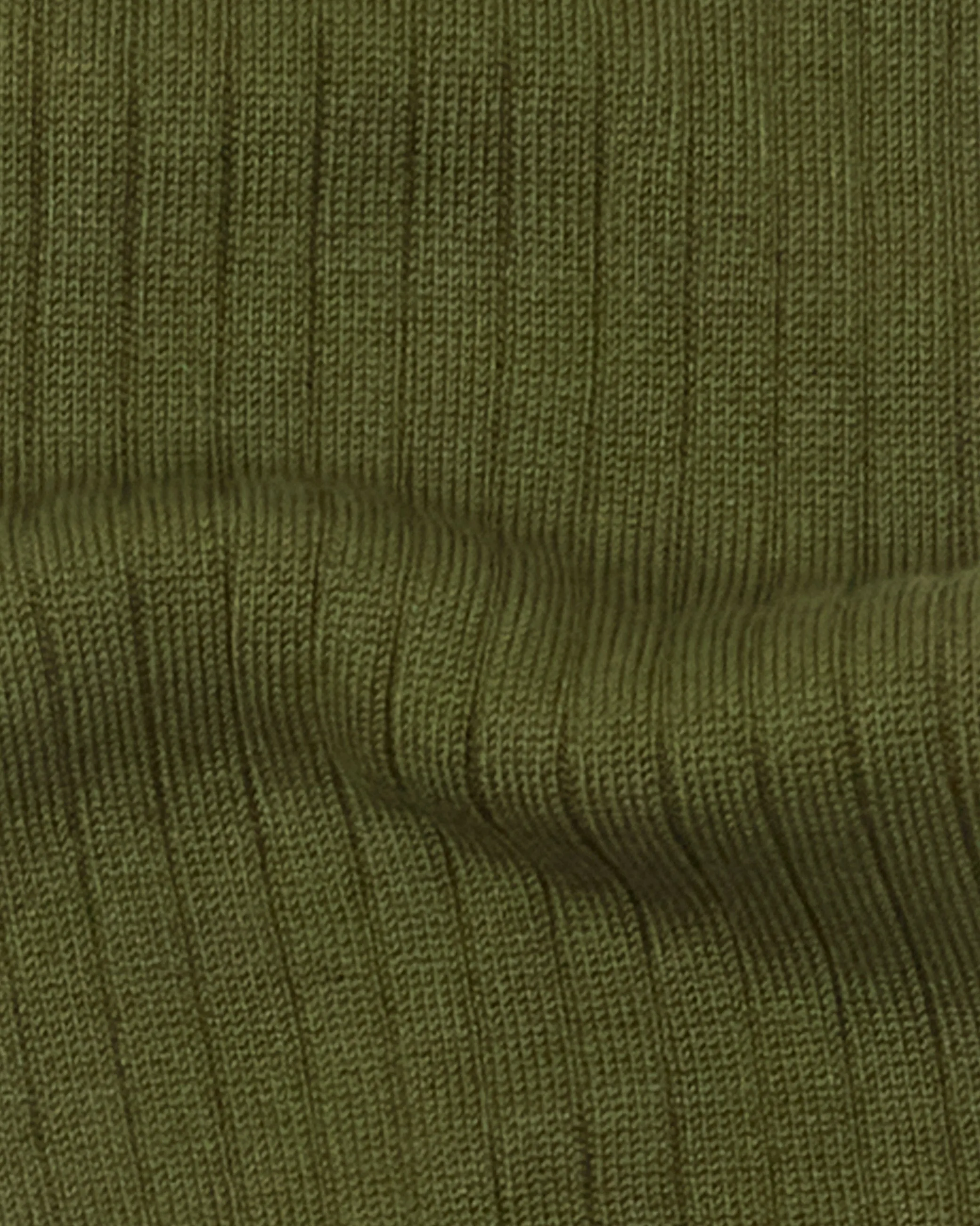 Olive Long Ribbed Cotton Sock sold by John Simons product image thumbnail 2