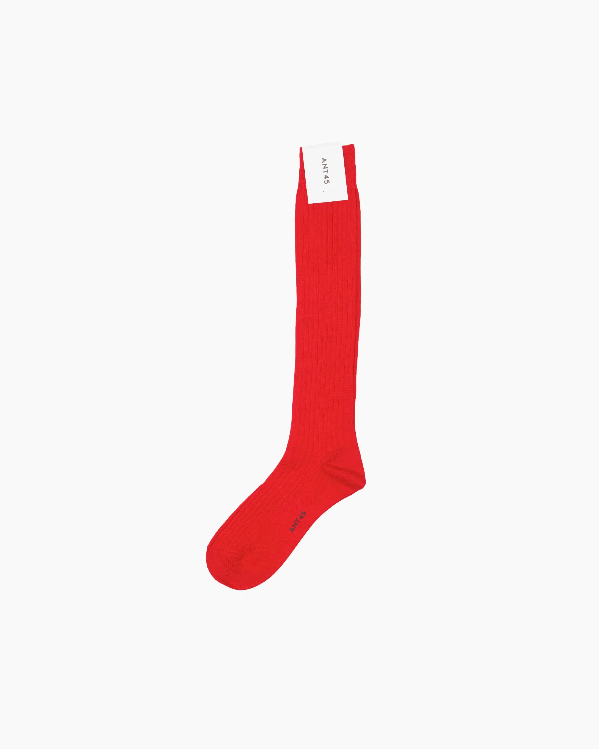 Red Long Ribbed Cotton Sock sold by John Simons