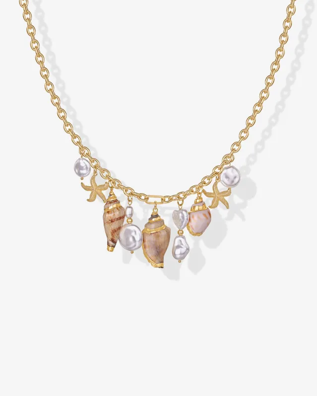 Chunky Beach Charm Necklace made by PAVOI