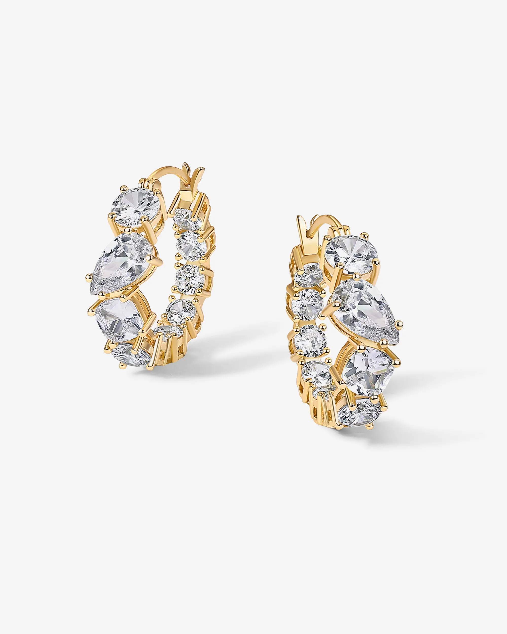 Inside-Out Mixed CZ Hoops sold by PAVOI product image thumbnail 3