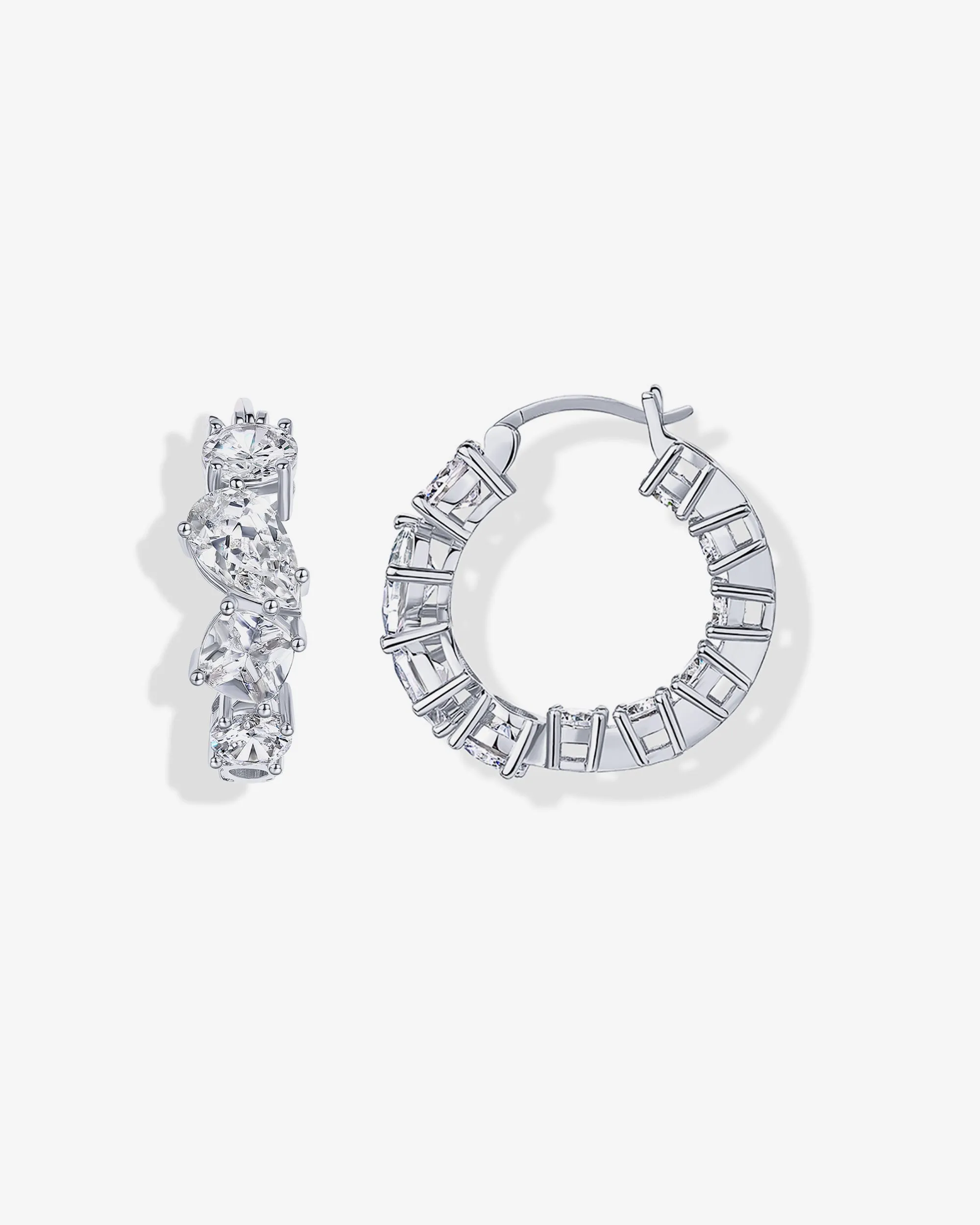 Inside-Out Mixed CZ Hoops sold by PAVOI product image thumbnail 5