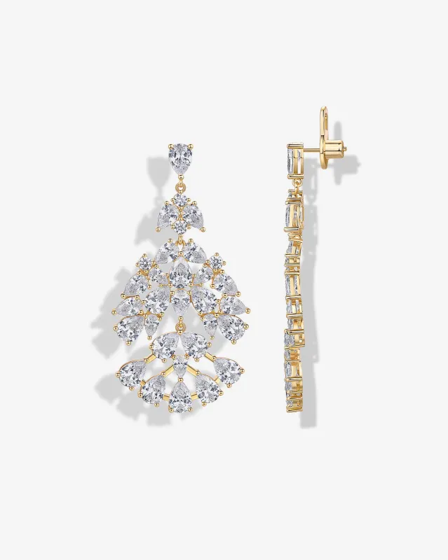 Versailles Cluster Chandelier Earrings sold by PAVOI