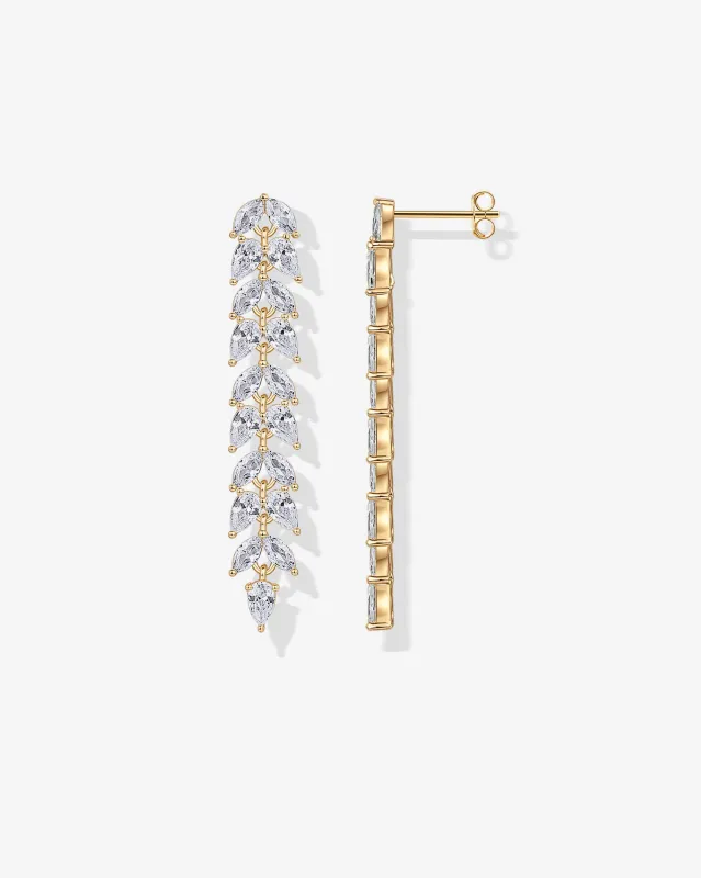 Marquise Linear Bridal Earrings sold by PAVOI