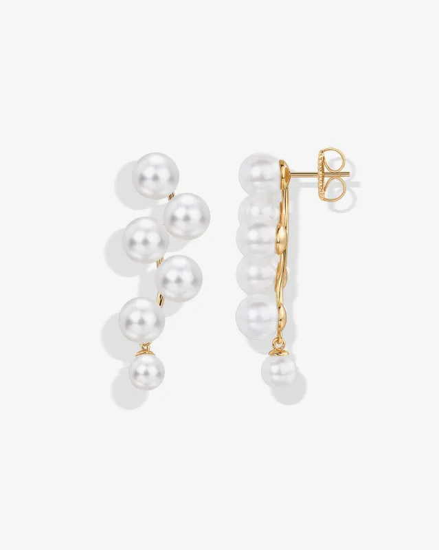 Pearl Linear Dangle Earrings sold by PAVOI