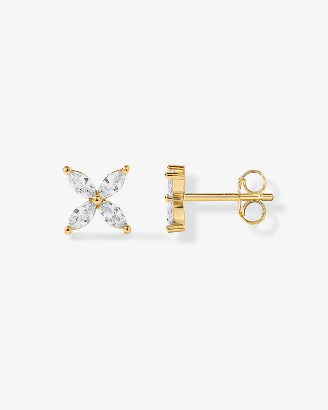 4 Stone Marquise Stud Earrings sold by PAVOI