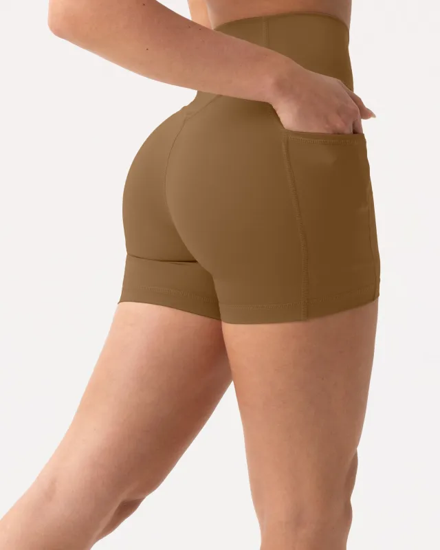 High-Waisted Butt Lifting 4" Biker Shorts with Pockets made by PAVOI