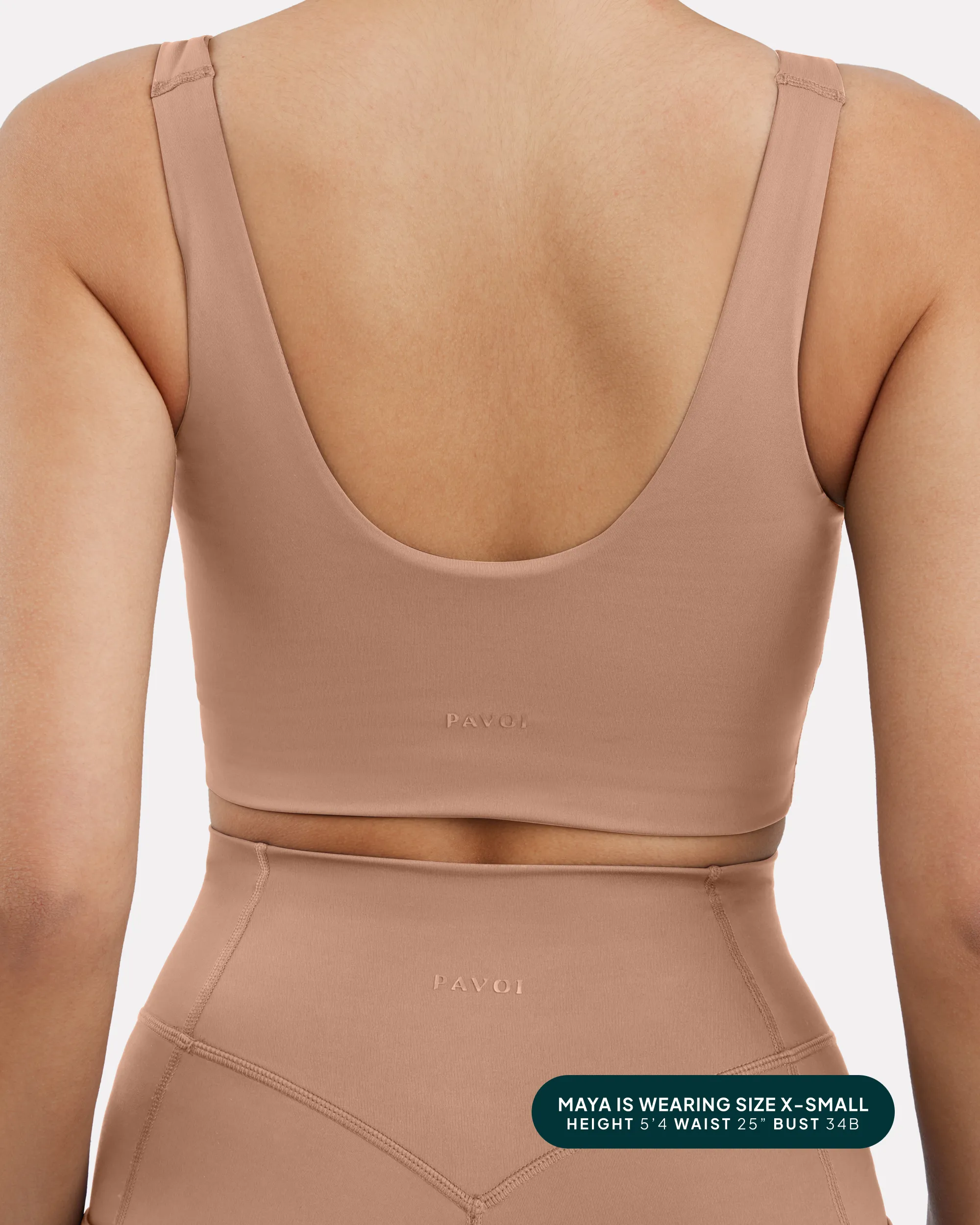 Longline Square Neck Medium-Support Padded Sports Bra sold by PAVOI product image thumbnail 2