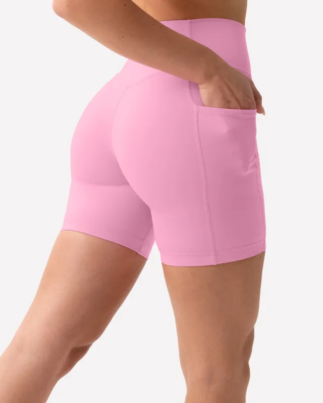 High-Waisted Butt Lifting 6" Biker Shorts with Pockets made by PAVOI