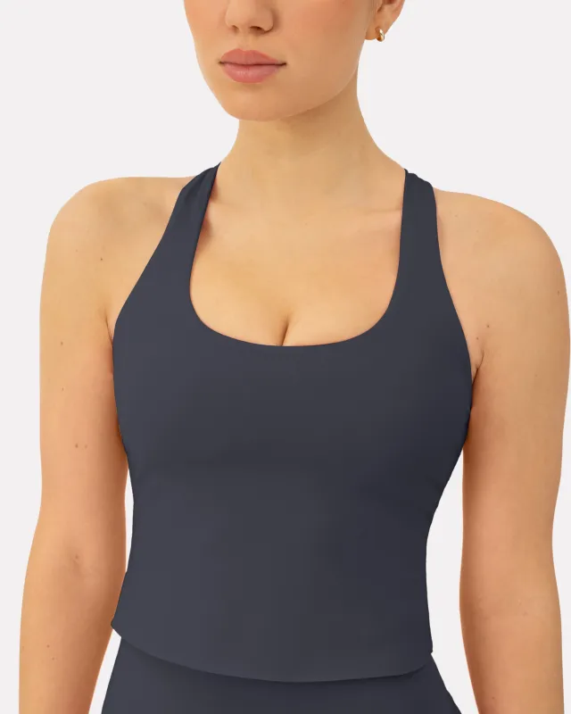 Performance Medium-Support Racerback Tank Top sold by PAVOI