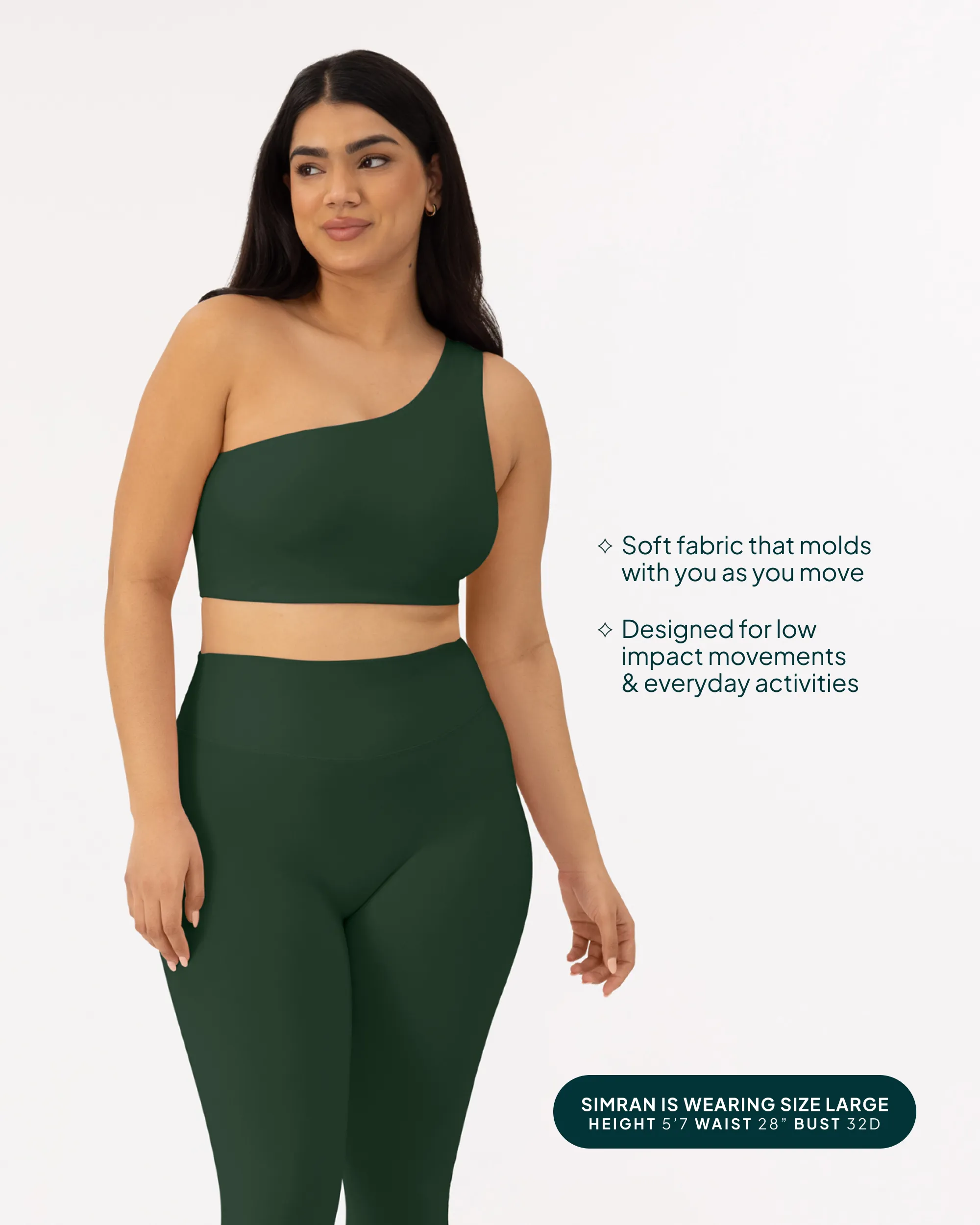 Athleisure One-Shoulder Low-Support Sports Bra sold by PAVOI product image thumbnail 5