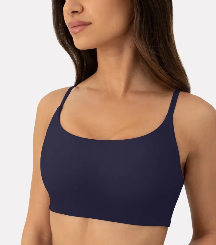 Athleisure Contrast Scoop Medium-Support Sports Bra sold by PAVOI