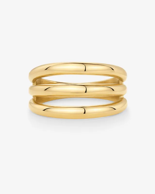 Chunky Triple Stack Ring made by PAVOI
