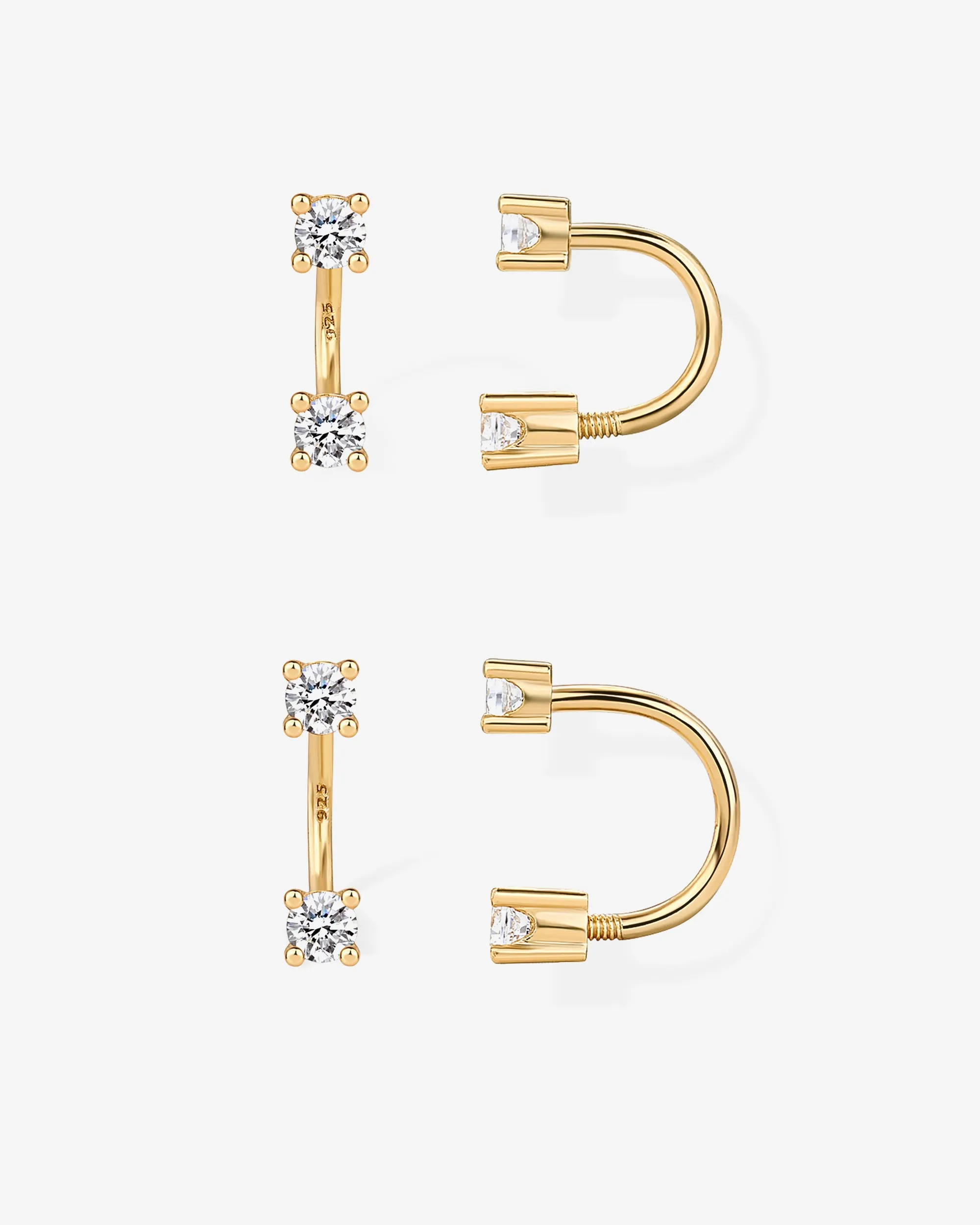 Sparkle Half Hoop Huggie sold by PAVOI