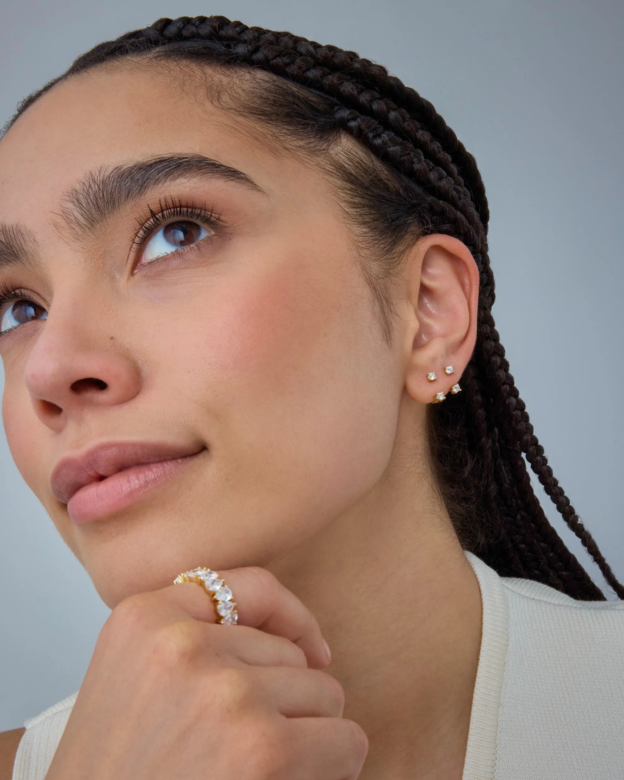 Sparkle Half Hoop Huggie sold by PAVOI product image thumbnail 4