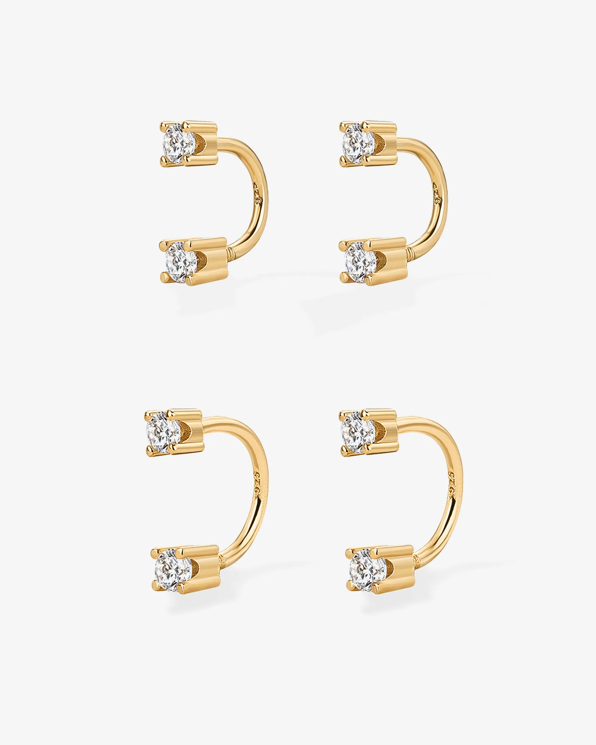 Sparkle Half Hoop Huggie sold by PAVOI product image thumbnail 3