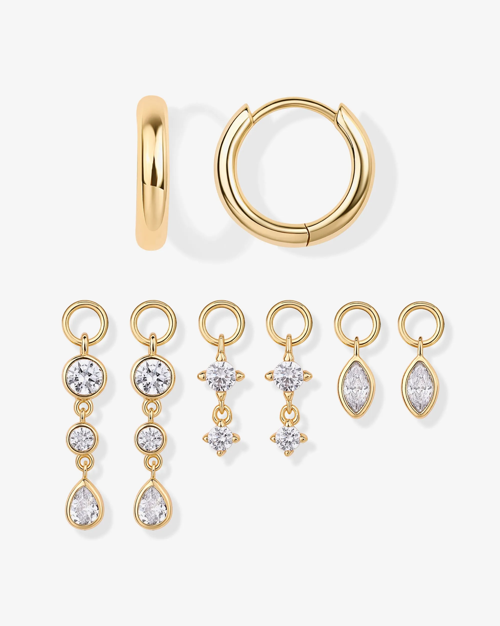 Mix and Match Huggie and Charms Set sold by PAVOI