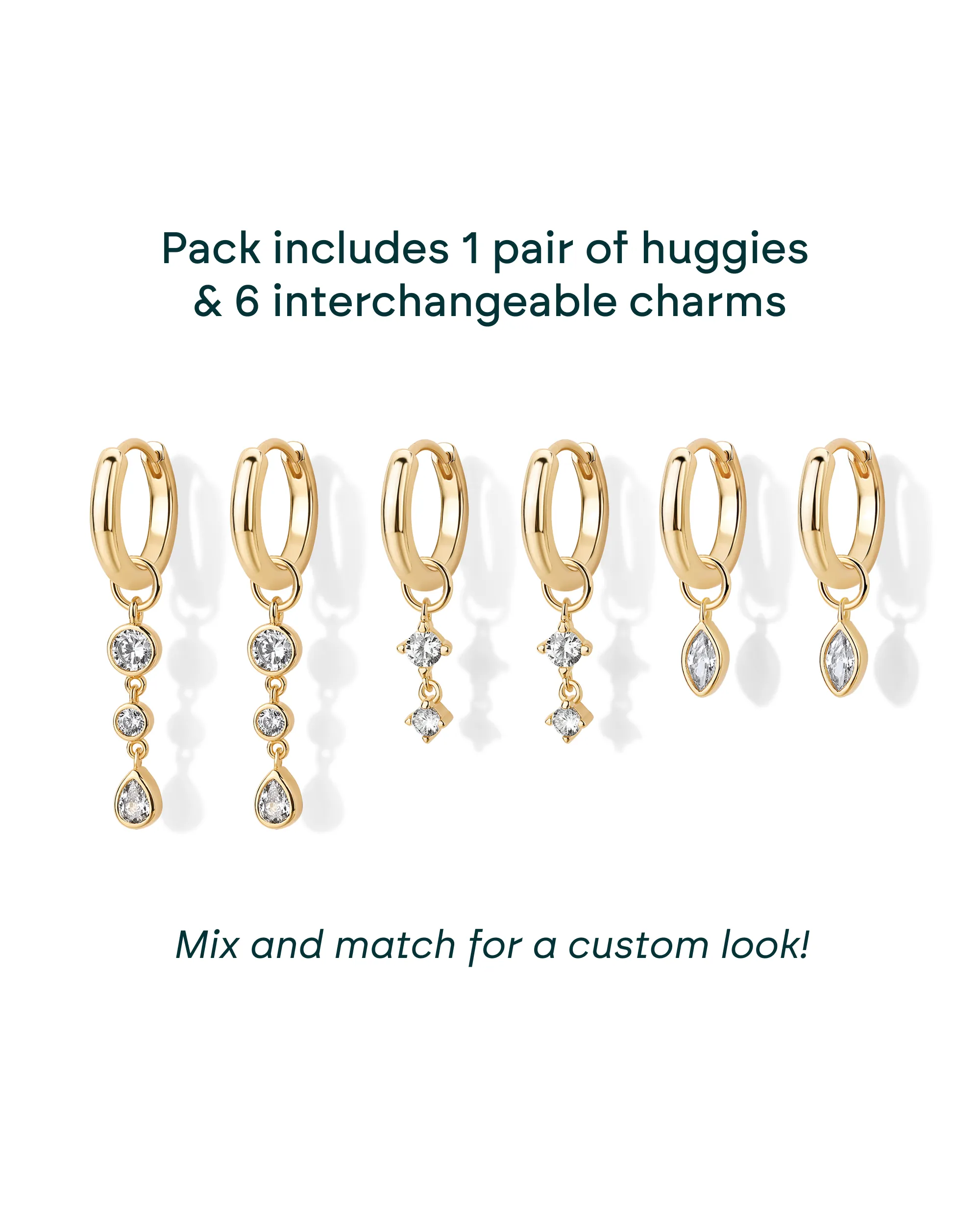 Mix and Match Huggie and Charms Set sold by PAVOI product image thumbnail 3