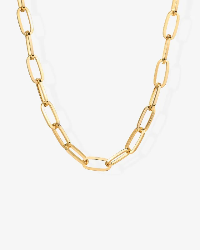 Chunky Paperclip Chain Necklace sold by PAVOI