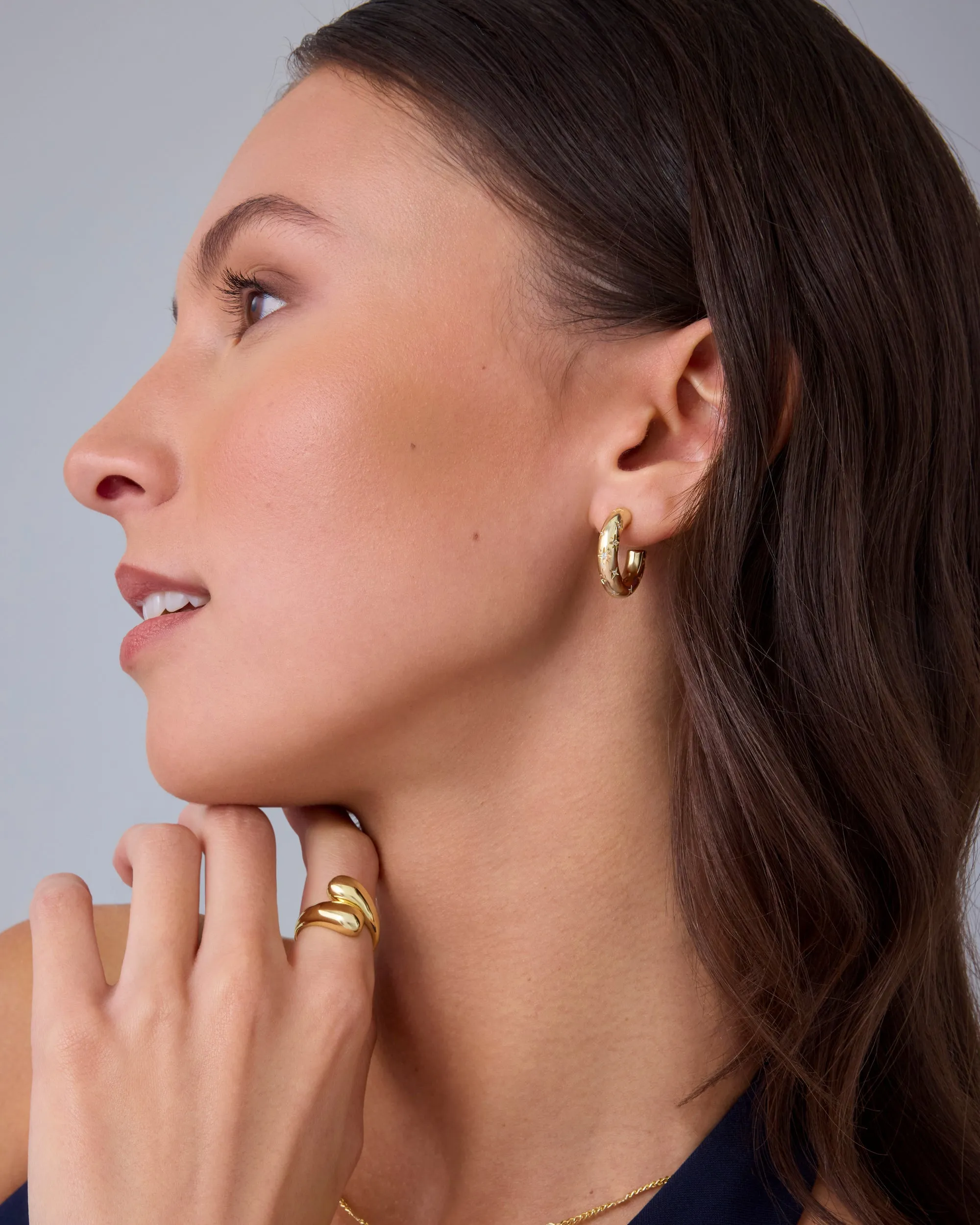 Starburst Hoop Earrings sold by PAVOI product image thumbnail 4