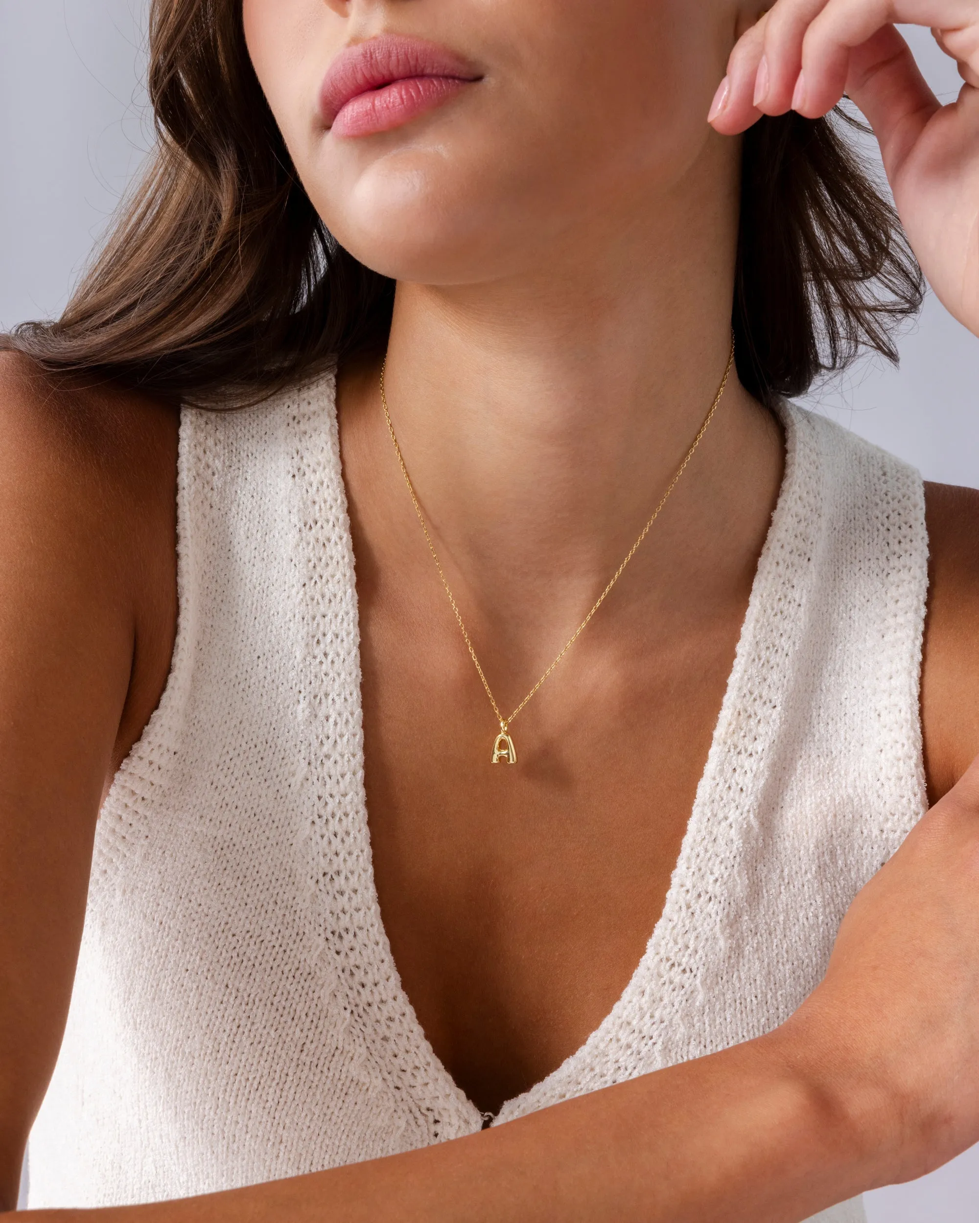 Bubble Initial Pendant sold by PAVOI product image thumbnail 3