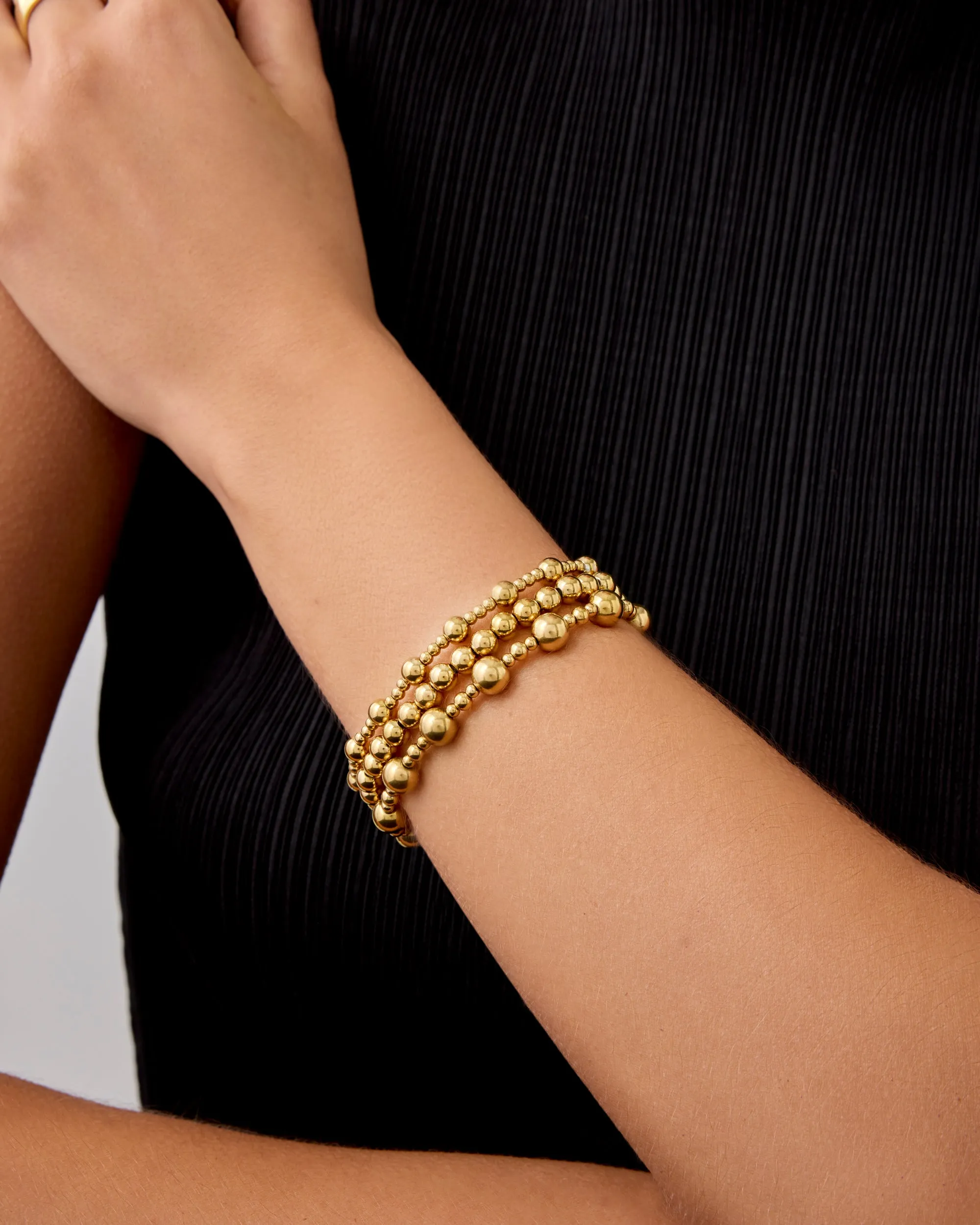 Ball Beaded Bracelet Trio sold by PAVOI product image thumbnail 5