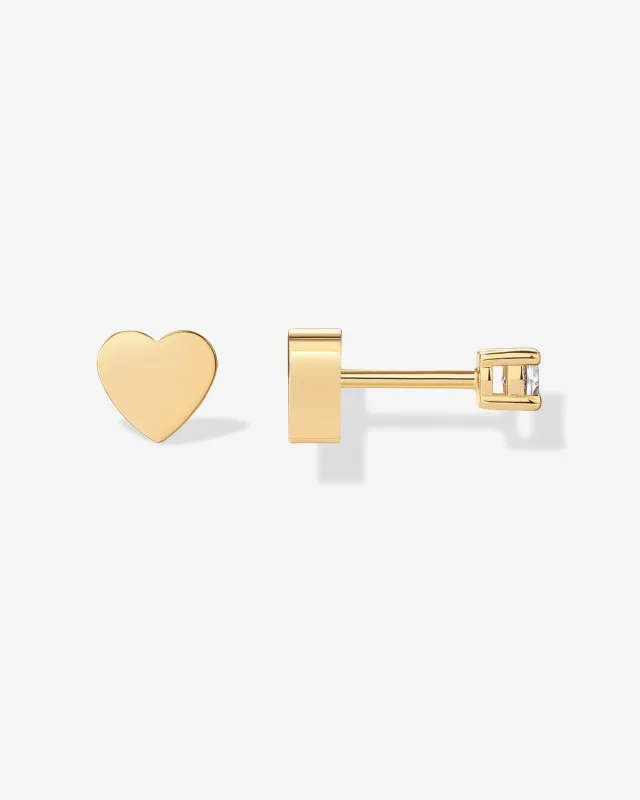 Two-Way Heart Studs sold by PAVOI