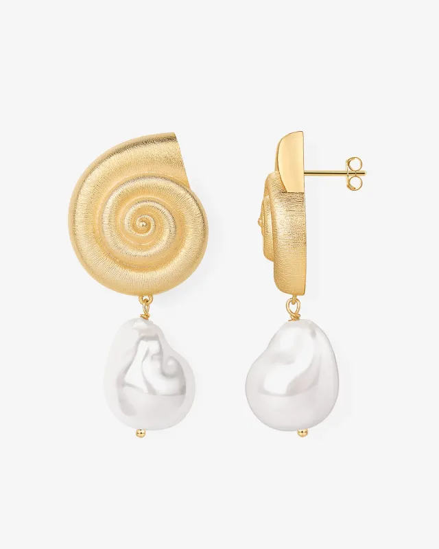 Seaside Pearl Dangle Earrings made by PAVOI