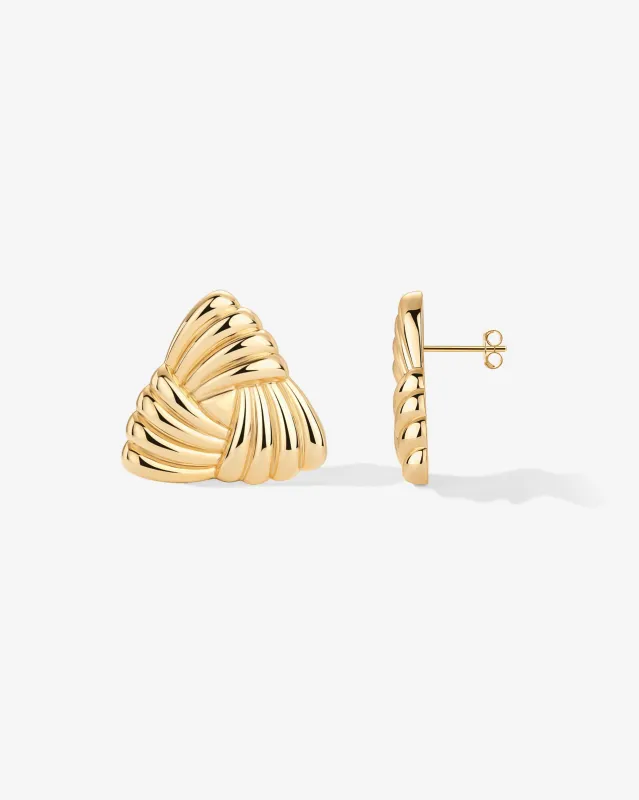 Vintage Triangle Knot Earrings made by PAVOI