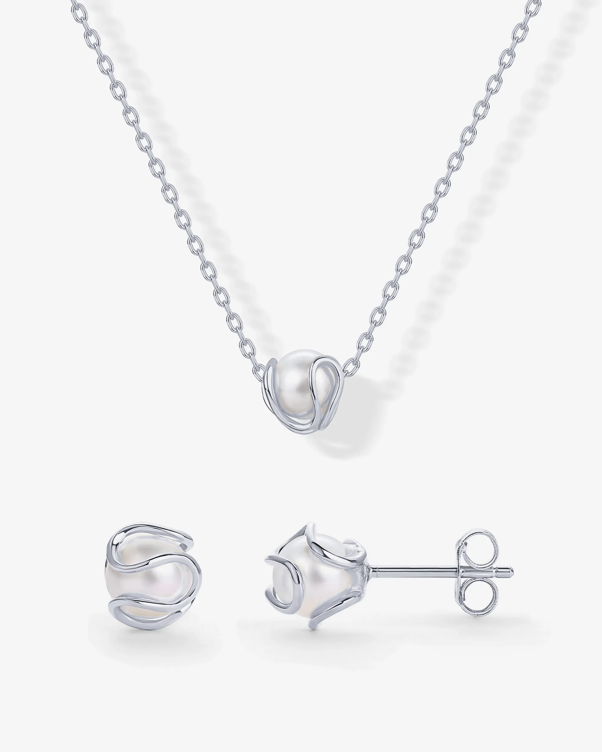 Freshwater Pearl Necklace and Stud Set sold by PAVOI product image thumbnail 5