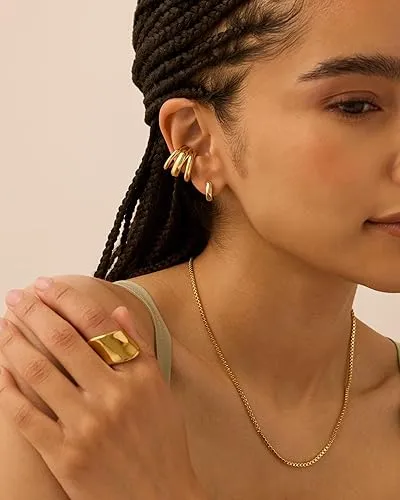 Triple Ring Ear Cuffs sold by PAVOI product image thumbnail 4