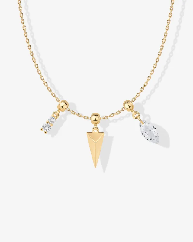 Whimsy Spike Charm Necklace sold by PAVOI