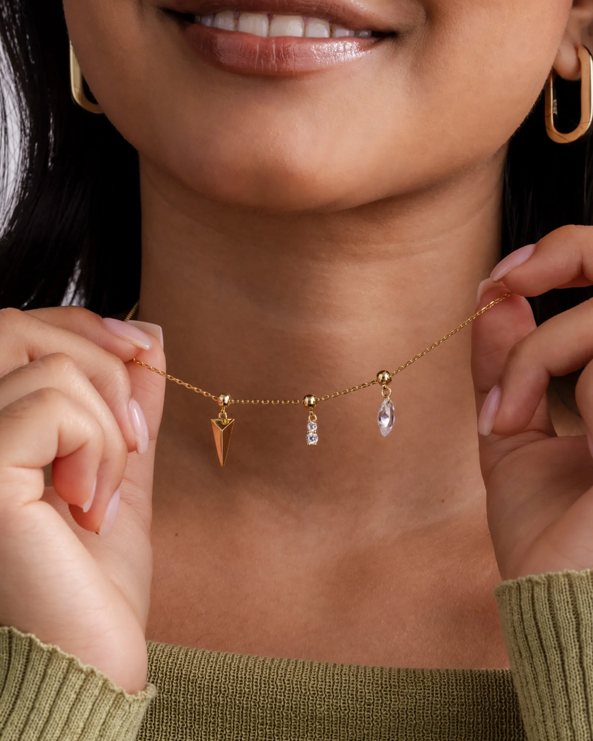 Whimsy Spike Charm Necklace sold by PAVOI product image thumbnail 2