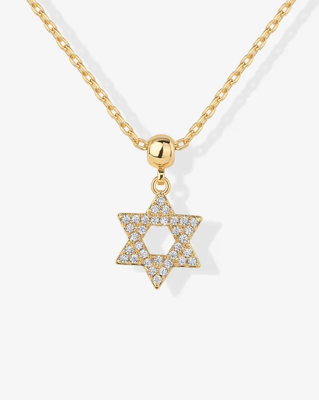 Star of David Pendant Necklace made by PAVOI